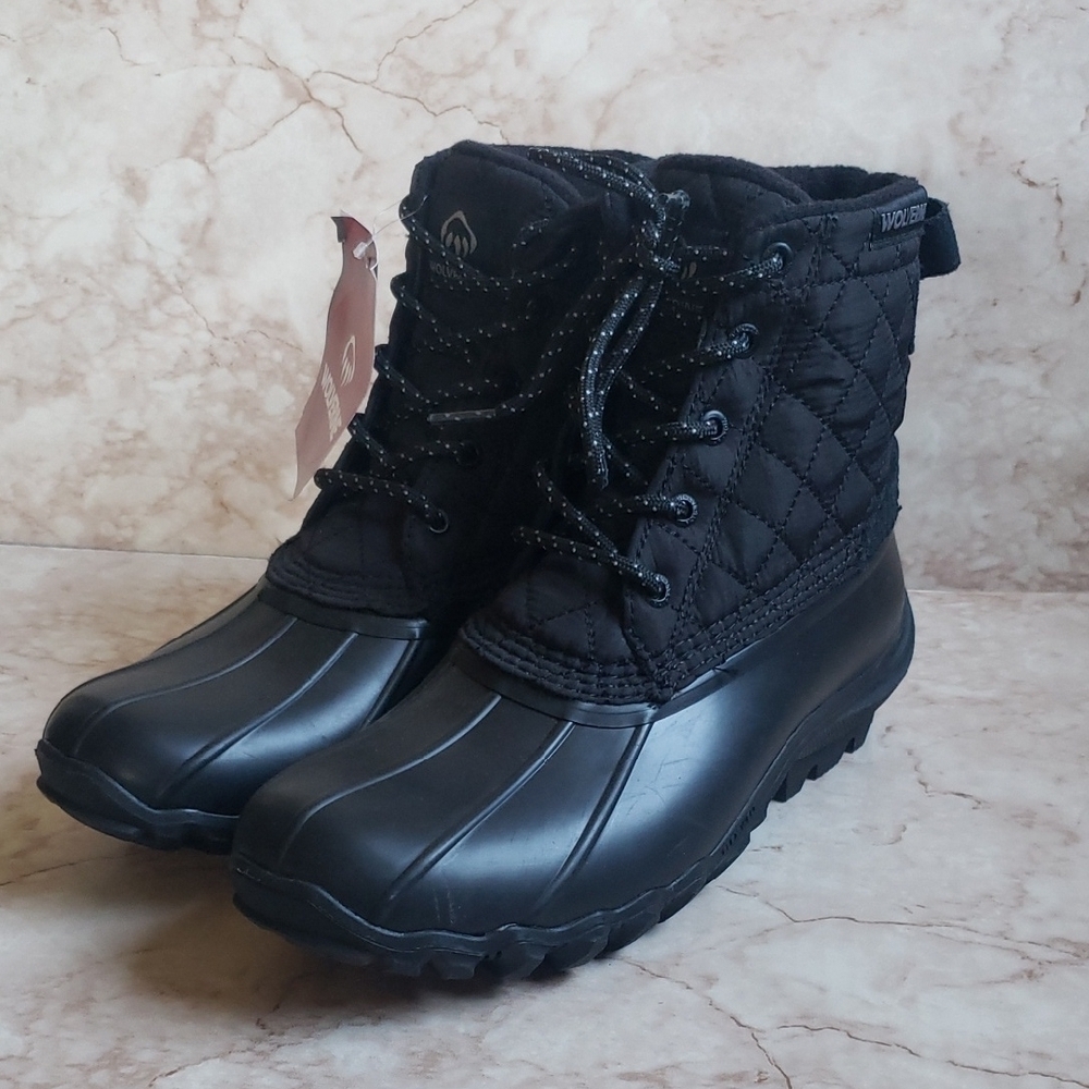 Wolvorine Black Quilted Winter Women's Boots Size 10